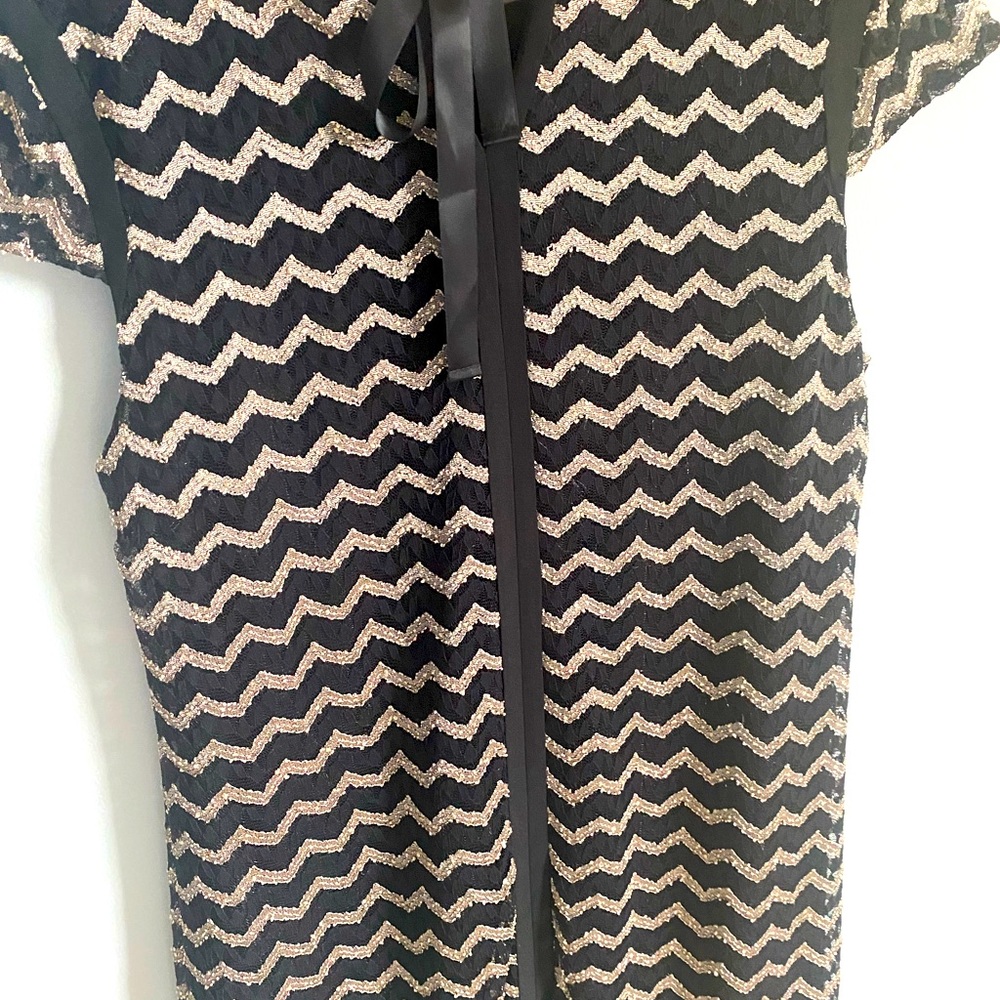 Black and Gold Chevron Dress